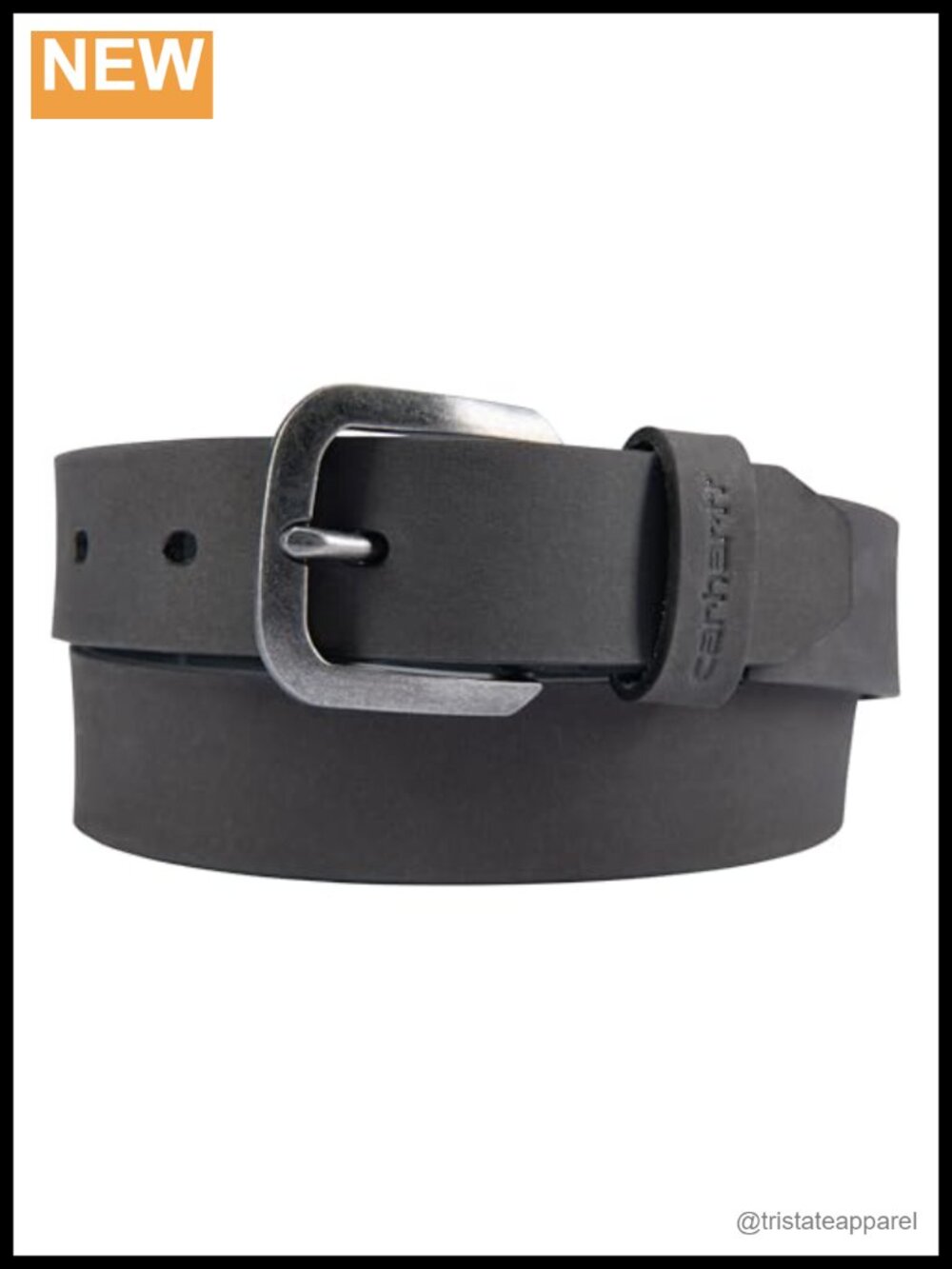 Full-Grain Buffalo Saddle Leather Belt with Harness Buckle, 1.25in Wide